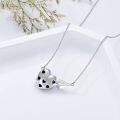 wholesale 925 Sterling Silver Blue Crystal Heart with Arrow and Paper Plane Pendant Necklace-0-2
