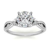 wholesale 925 Sterling Silver Elegant Diamond Engagement Ring-Size 6