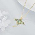 wholesale 925 Sterling Silver Manta Ray Pendant Necklaces for Women Sea Life s 45cm Chain Length-0-4
