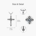 wholesale 925 Sterling Silver 925 Moonstone Projection Cross Necklace with Customizable Photo Pendant - Elegant  for Her Him-0-3