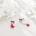 wholesale 925 Sterling Silver Red Fox Stud Earrings - Adorable Animal  for Her-0-4