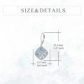 wholesale 925 Sterling Silver Opalite Square Celtic Knot Leverback Earrings-0-5