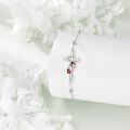 wholesale 925 Sterling Silver Cross Bracelet with Ladybug Charm for Women Birthday Gift for Mom-0-3