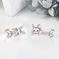 wholesale 925 Sterling Silver Bunny Rabbit Animal Stud Earrings for Women - Cute Cartoon Design-0-4