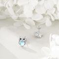 wholesale 925 Sterling Silver Blue Moonstone Owl Stud Earrings for Women Girls  4g-0-3