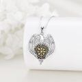 wholesale 925 Sterling Silver Viking Eagle Vegvisir Compass Necklace-0-5