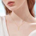 wholesale 14K White Gold Polished Cross Pendant Chain Necklace for Women Girls 20 + Extender-0-44