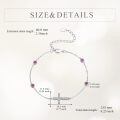 wholesale 925 Sterling Silver Platinum Plated Rose Quartz Sideways Cross Bracelet For Women-0-4