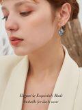 wholesale TOUPOP Flamingo Earrings 925 Sterling Silver Crystal Flamingo Gifts Palm Tree Flamingo Jewelry Birthday Valentines Day Gifts For Women Her -0-1