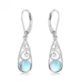 TOUPOP Sterling Silver Celtic Filigree Teardrop Leverback Earrings-0-0