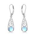 TOUPOP Sterling Silver Celtic Filigree Teardrop Leverback Earrings-0-0