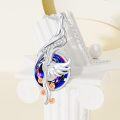 wholesale 925 Sterling Silver Phoenix Pendant Necklaces Colorful Crystal s for Her Birthdays Anniversaries Holidays-0-1
