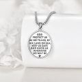 wholesale 925 Sterling Silver Saint Michael Pendant Necklace-0-3