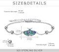 wholesale 925 Sterling Silver Abalone Shell Butterfly Charm Anklet/Anklet for Women/Mother-Daughter Gifts-0-3