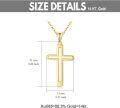 wholesale 14K Gold Solid Faith Cross Pendant Necklace for Women - 16 & 18 Chain-0-4