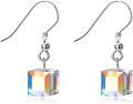 wholesale 925 Sterling Silver Rainbow Cubic Zirconia Hypoallergenic Dangle Earrings-0-0