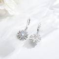 wholesale 925 Sterling Silver Moonstone Snowflake Dangle Earrings for Women - Hypoallergenic s-0-1