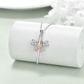wholesale 925 Sterling Silver Cross & Pink Ribbon Butterfly Dragonfly Breast Cancer Awareness Pendant Necklace for Women Gifts-0-2