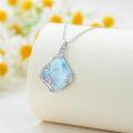 wholesale Sterling Silver Natural Gemstone Filigree Teardrop Pendant Necklace for Mom-0-33