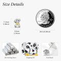 wholesale 925 Sterling Silver Dalmatian Dog Stud Earrings with Yellow Scarf for Women - Pet Lover Gift-0-3