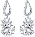 wholesale 925 Sterling Silver Dragon Shape Dangle Drop Earrings  for Women Girls-0-0