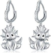 wholesale 925 Sterling Silver Dragon Shape Dangle Drop Earrings  for Women Girls-Dinosaur Earrings