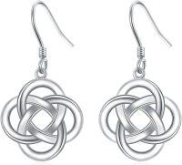 wholesale 925 Sterling Silver Celtic Knot Drop Earrings - Irish s for Women-Celtic Style-9