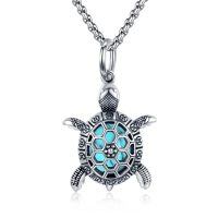 wholesale 925 Sterling Silver Sea Turtle Pendant With Turquoise Shell Charm-Turquoise