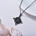 wholesale Black  Purple Stone Pentagram Pendant Witch's Knot Necklace Gothic s for Women-0-1