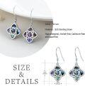 wholesale 925 Sterling Silver Celtic Knot Moonstone Abalone Drop Earrings for Women Irish s-0-3