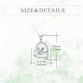 wholesale 925 Sterling Silver Sloth Heart Pendant Necklace for Women Girls Gifts Jewelry Accessories-0-4