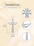 wholesale 925 Sterling Silver Cross Memorial Urn Necklace Wholesale With Wings And Heart Crystals-0-1