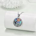 wholesale Sterling Silver Abalone Shell Celtic Knot Birth Flower Necklace for Women-0-29