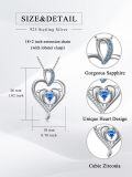wholesale 925 Sterling Silver Heart Dolphin Blue Crystal Pendant Necklace for Women Girls Gifts-0-5