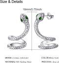 wholesale 925 Sterling Silver Gothic Green Eye Snake Stud Earrings for Women Hypoallergenic Dangle Jewelry-0-1