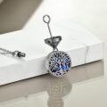 wholesale Sterling Silver Abalone Shell Opal Urn Necklace for Ashes Tree of Life Cremation Jewelry-0-8
