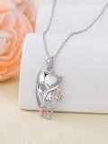 wholesale 925 Sterling Silver Musical Mask & Roses Pendant Necklace Theatre Gifts for Women-0-4