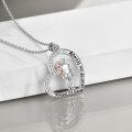 wholesale 925 Sterling Silver Heart-Shaped Pendant with Cubic Zirconia - Always my daughter forever my friend necklace gift for women girls-0-5