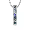 TOUPOP Sterling Silver Turquoise Butterfly Abalone Urn Necklace For Ashes Memory Jewelry-0-0
