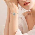 wholesale 925 Sterling Silver Blue Crystal Plane Tree of Life Bracelet for Women-0-1