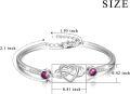 wholesale Sterling Silver Austrian Crystal Infinity Love Heart Bangle Bracelet Adjustable 6 8 Gift for Her-0-2