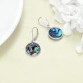 wholesale 925 Sterling Silver Abalone Shell Mermaid Leverback Drop Earrings-0-3