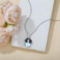 wholesale 925 Sterling Silver Moonstone Dog Pendant Necklace for Women - Memorial s-0-1