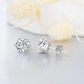 wholesale 1 Carat Crown Moissanite Stud Earrings 14K Gold Plated S925 Sterling Silver Moissanite Diamond Earrings Stud 1ct D Color VVS1 Clarity Round Moissanite Studs for Women Men-0-1