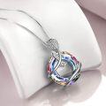 wholesale Sterling Silver Crystal Rose Flower Butterfly Necklace for Women Gift-0-10