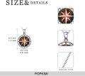 wholesale 925 Sterling Silver Opal Compass Pendant Necklace s for Women Girlfriends Wives Daughters-0-4
