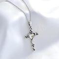 TOUPOP 925 Sterling Silver Mustard Seed Cross Necklace Christian Faith Jewelry-0-3