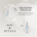 wholesale 925 Sterling Silver Moonstone Drop Earrings Platinum Plated Blue Cz Swirl Design-0-2