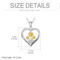 TOUPOP Sterling Silver Tulips Rose Sunflower Lotus Flower Pendant Necklace-0-4