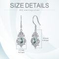 wholesale 925 Sterling Silver Moss Agate Teardrop Dangle Earrings for Women Gemstone Drop  Ideas-0-5